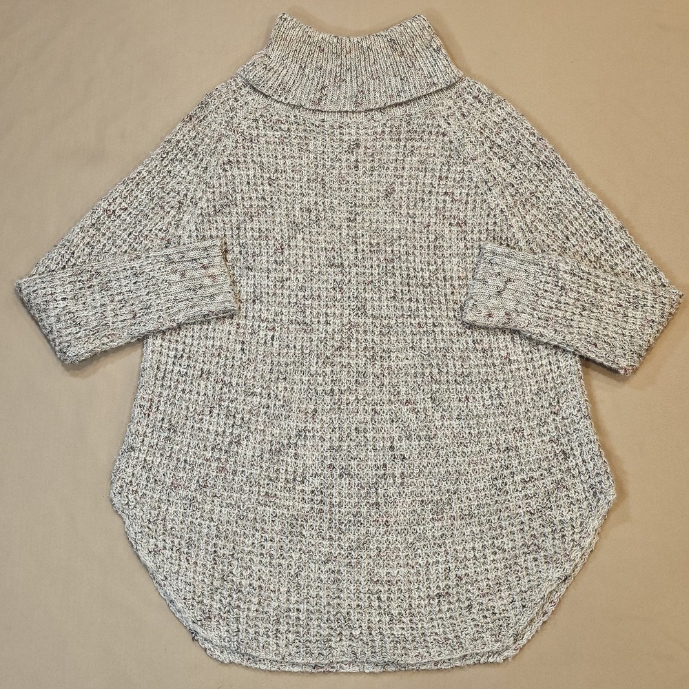 Free People Dylan Tweedy Cowl Neck/Turtleneck Wool/linen Blend Womens Sweater S